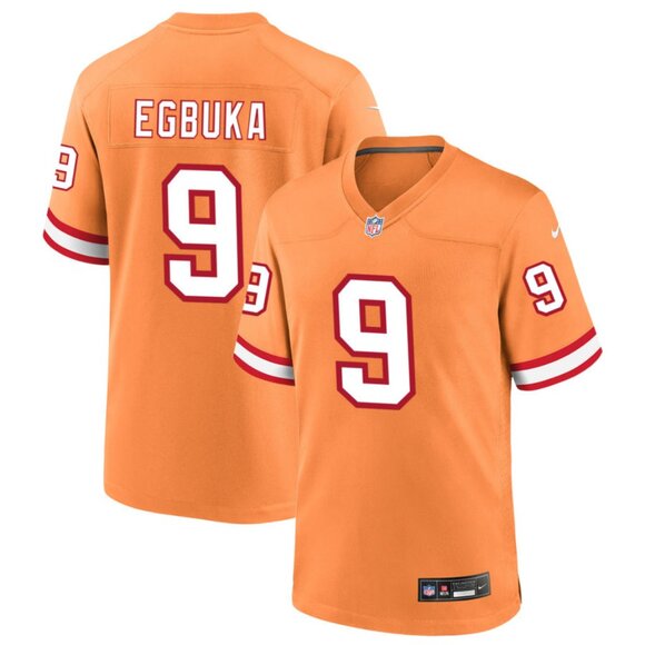 Mens Youths Kids Womens Emeka Egbuka Orange Stitched Jersey
